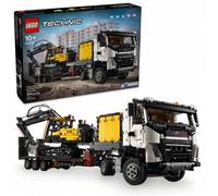 Shein Juguete de construcción Technic Volvo FMX Camión y EC230 Excavadora eléctrica, Juguete de camión Volvo con 2 vehículos modelo, gran regalo para niños