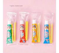 Shein Juguete de goma de mascar mágica de dibujos animados, burbujas de colores que no revientan, juguete práctico, burbuja elástica de colores