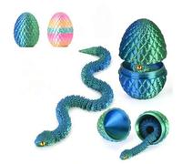 Shein Juguete de huevo de serpiente móvil impreso en 3D, set de huevo de víbora lindo, regalo creativo para fiesta de cumpleaños de niños, decoración de esc