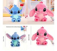 Shein Juguete de peluche de Stitch y Angel de Disney - Peluche suave y duradero con etiqueta, personaje de dibujos animados lindo, animal de peluche relleno