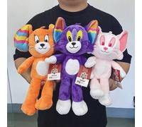 Shein Juguete de peluche de Tom y Jerry de color macaron de 23 cm a 35 cm, regalo de Navidad, lindo muñeco de peluche de dibujos animados, regalo de Navidad