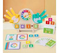 Shein Juguete educativo 2 en 1 de reloj y matemáticas, para el desarrollo del conocimiento del tiempo y entrenamiento sincronizado de matemáticas básicas, p