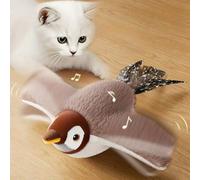 Shein Juguete vibrante con maullido activado por tacto USB recargable para gatos: ¡Haz que tu gato se vuelva loco! (Solo alas, sin volar) Juguete interactiv