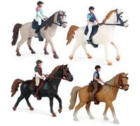 Shein Juguetes de modelo de caballos de animales de granja simulados, caballos de mil millas huecos, caballos al galope, juguetes educativos cognitivos para
