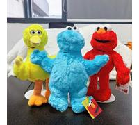 Shein Juguetes de peluche oficiales de Sesame Street, Elmo de 20cm, Monstruo de las Galletas, Óscar el Gruñón, Pájaro Grande, juguetes de peluche suaves, re