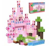 Shein Juguetes educativos magnéticos STEM de bloques de construcción, Castillo rosa, Serie Navidad, Mundo subterráneo de sombras, Juego de combinación de mú