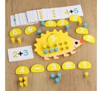 Shein Juguetes sensoriales para autismo, tablero de cálculo numérico, conjunto de operaciones matemáticas para niños, ayudas de entrenamiento de pensamiento