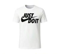 Shein Just Do It Men's Sports T-Shirts White