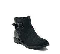 Shein JZ hermanos Botas tobillera con hebilla y banda elástica para mujer