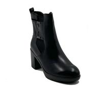 Shein JZ Hermanos Botines de tacón medio y banda elástica con decoración lateral