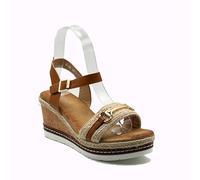 Shein JZ Hermanos Sandalias con cuña con decorado en la banda frontal para mujer