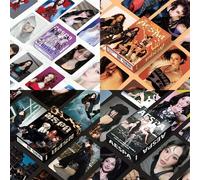 Shein K-Pop Star-Aespa-Dirty Work-Mercancía de Apoyo a Fans del Grupo Coreano-Tarjetas Holográficas Impresas por Uno Mismo-55pcs Caja Exquisita-Postales Col