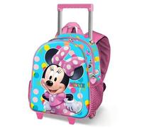 Shein KARACTERMANIA | Mochila Infantil con Ruedas Minnie Mouse - Mochila Escolar en Color Rosa y Azul - Mochila con Ruedas - Trolley - Espaciosa - Estilo Es
