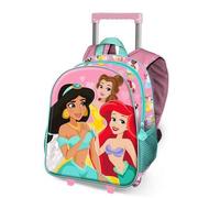 Shein KARACTERMANIA | Mochila Infantil con Ruedas Princesas Disney - Mochila Escolar en Color Rosa - Mochila con Ruedas - Trolley - Espaciosa - Estilo Escol