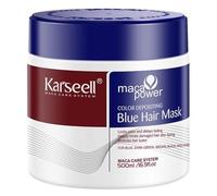 Shein KARSEELL Mascarilla Capilar Pigmentante Azul Acondicionadora Realza Tono Azulado Nutritiva Hidratante Reparadora Antifrizz Brillo Cabello Seco Dañado