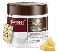 Shein KARSEELL Mascarilla Capilar Pigmentante Marrón Color Intenso para Reavivar Tonos Chocolates Castaños y Caoba Aporta Brillo Profundo Nutrición y Suavid