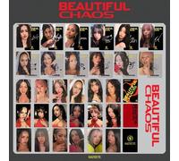 Shein KATSEYE BEAUTIFUL CHAOS Set Completo de Photocards Coleccionables, Tarjetas Lomo de Retrato Multipose de 6 Miembros, Mercancía de Fans del Grupo Femen