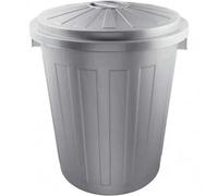 Shein keeeper. Cubo de basura / papelera polivalente con tapa cerrable, Muy grande, Plástico resistente (PP), 50 l, Mats, Plateado. Envío gratis en 24/72h