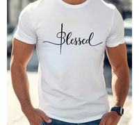 Shein King of Spades Crown, camiseta de cuello redondo para hombre, 220 g/m², para verano, confeccionada en puro algodón, manga corta (1 pieza)