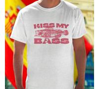 Shein KISS MY BASS Camiseta Hombre Moda Casual Divertida Juvenil Algodón Playera Original Regalo Idea Ropa Cómoda Oferta Exclusiva Estilo Unico Calidad