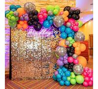 Shein Kit de 172 piezas de guirnalda y decoración de arco con temática de bola de discoteca, apto para fiestas de baile retro, cumpleaños, ceremonias de gra