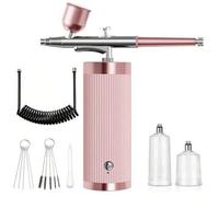 Shein Kit de aerógrafo con compresor de 48PSI de alta presión, juego de aerógrafo sin obstrucciones recargable inalámbrico con boquilla de 0.3mm y compresor