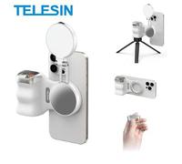 Shein Kit de agarre magnético para cámara de teléfono TELESIN Fun Shot + Luz selfie magnética C03 compatible con iPhone magnético y Android, kit de creador