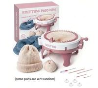Shein Kit de agujas para máquina de tejer a mano (24/32/40/48 agujas), máquina de crochet, tablero de tejer inteligente de doble cara reversible, conjunto d