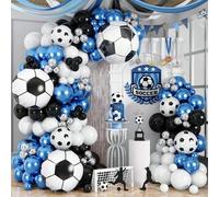 Shein Kit de arco de globos de 102 piezas en negro, blanco, azul y plateado, globos en negro, blanco, azul y plateado adecuados para niño, niños, niñas, niñ