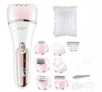 Shein Kit de aseo impermeable IPX7 VGR 6 en 1 Afeitadora de dama Epiladora Removedor de callosidades recargable V-733-Rosa sin caja
