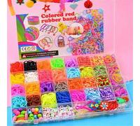Shein Kit de bandas de telar de 4500 piezas - Set de fabricación de joyas DIY con bandas de goma para pulseras, brazaletes y manualidades únicos - Regalo pe