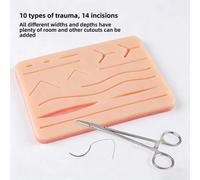 Shein Kit de entrenamiento de sutura quirúrgica Skin Operate Pad, kit de práctica de sutura de anatomía de Gray, accesorios de trauma para estudiantes de me