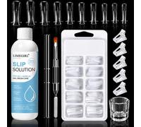 Shein Kit de Extensión de Uñas LIMEGIRL, Solución Deslizante Anti-Adherente de 4.06OZ para Uñas de PolyGel, 10 Tamaños de Formas de Uñas, Puntas de Uñas, Cl