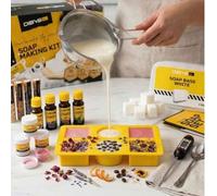 Shein Kit de fabricación de jabón hecho a mano DIBYS DIY - Kit completo de artesanía de jabón, incluye base de jabón de glicerina blanca (sin SLS), aceites