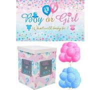Shein Kit de globos para revelación de género, incluye caja de empaque creativa, telón de fondo y globos para revelación de género - Decoraciones para fiest