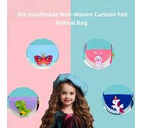 Shein Kit de manualidades de bolsa de animal de peluche no tejido DIY - Haz tu propia criatura de peluche adorable de dibujos animados | Kit de costura a ma