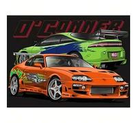 Shein Kit de pintura de diamantes 5D - Diseño de coche de carreras genial, juego de arte de lienzo de pintura de diamantes de diamante completo, suministros