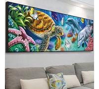 Shein Kit de pintura de diamantes 5D DIY de perforación completa, adecuado para adultos, tamaño extra grande (35.4x11.8in / 90x30cm) Kit de arte de artesaní