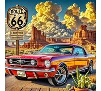 Shein Kit de pintura de diamantes 5D - Patrón de coche de carreras, sin marco, tamaño 29.97x40.13cm, mosaico de arte de acrílico de diamante redondo complet