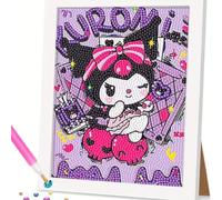 Shein Kit de pintura de diamantes de Kuromi, kits de arte de diamantes para decoración, adecuado para adultos y niños, idea de regalo