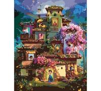 Shein Kit de pintura por números con marco - Casa de Encanto Disney 40x50 cm | Juego de pintura DIY para niños y adultos