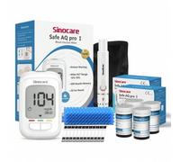 Shein Kit de prueba de diabetes Sinocare AQ PRO I, con 100 tiras reactivas, unidad: mg/dL