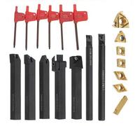 Shein Kit de soporte de herramienta de tournage de barre d'alésage de jeu de tour de tige de 12Mm de 7 piezas con des Insertos en carburador