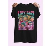 Shein KP-opDe-mon-Hunters Graphic Shirt - Colorful Cartoon Design, Soft & Comfortable Casual Wear, Perfect for Animated Kpop Movie Fans, Durable Fabric, Mac