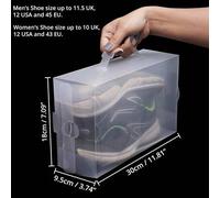 Shein Kurtzy Scatole Scarpe Trasparenti Plastica (Confezione da 40) - Organizador Scarpe Donna, Uomo e Bambino - Scatole per Scarpe Trasparenti Pieghevoli,