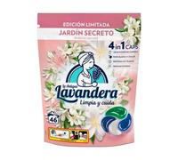 Shein La Antigua Lavandera Cápsulas Detergente 4 en 1 Jardín Secreto - 46 Unidades | Edición Limitada | Gran Poder de Limpieza, Protege Tejidos, Perfume Int