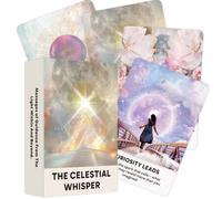 Shein La baraja de oráculo "El susurro celestial", cartas de oráculo de luz suave para guía personal y conocimiento interno, 12x8cm/4.72x3.15 pulgadas, cart