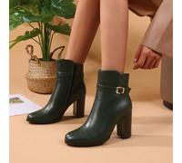 Shein La belleza de los embotellados y la semejanza del talon haut façon bois avec boucle ajustable sur le coté