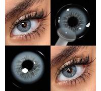 Shein Lalens Unspoken-Blue Lentes de Círculo con Degradado, Un Par de Contactos Cosméticos, Uso Anual, DIA 14.20MM BC 8.6MM, al por Mayor, Mezcla de Pupila