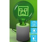 Shein Lámpara Con Bombilla Led Neon Creeper E27 Con Base Estable y Estructura Ajustable - Lámpara Con Diseño Exclusivo de Minecraft Con Luz LED Regulable y
